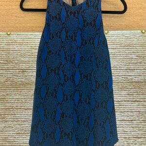 A.L.C. Blue Leopard Print Shirt